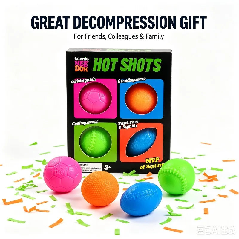 4-in-1 Sports Ball Fidget Squish