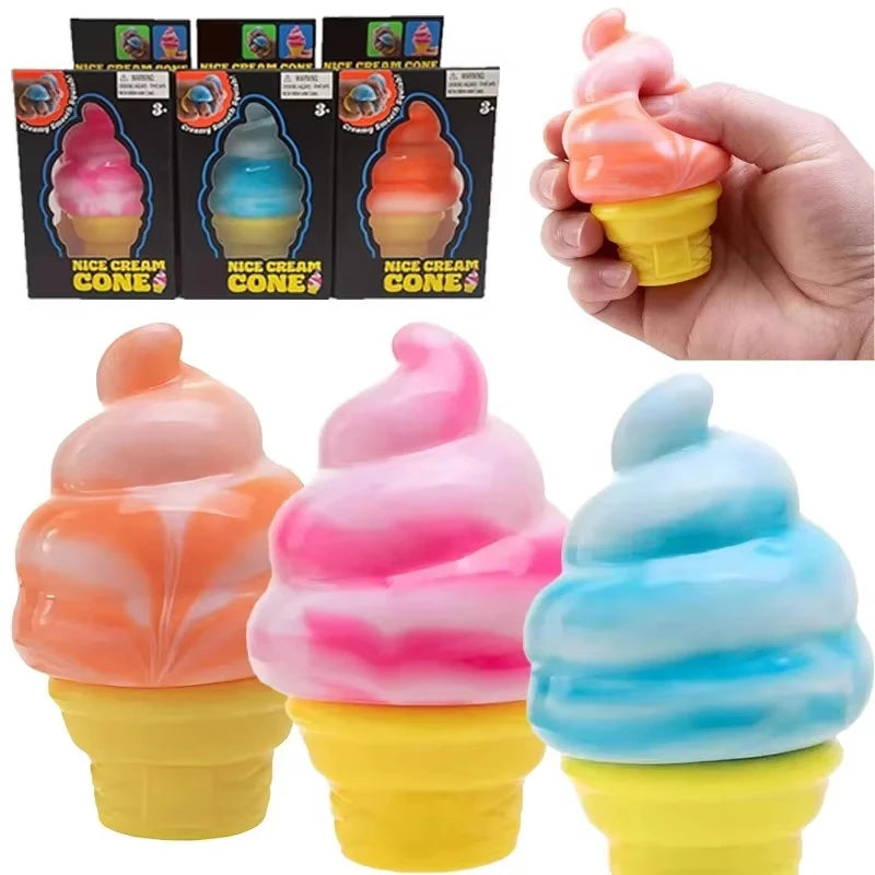Needoh Colorful Ice Cream Cone Squish